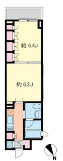 プラティーク清澄白河(2K/5階)の間取り写真