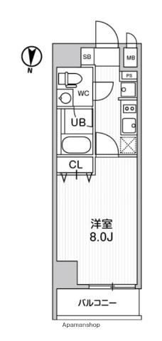 レオーネ南千住Ⅱ(1K/2階)の間取り写真