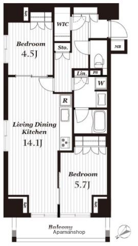 レグノ・カリテ品川シーサイド 2階階 間取り