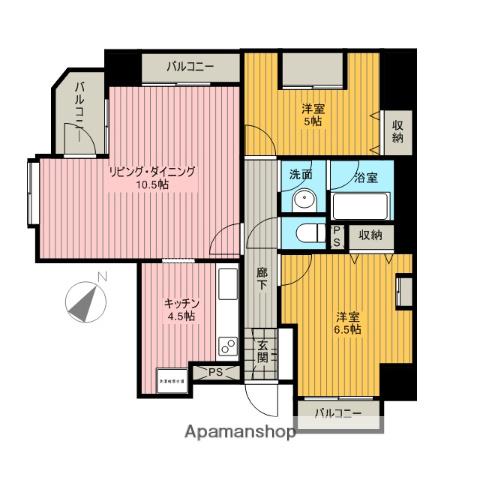 PLUS・ONE(2LDK/11階)の間取り写真