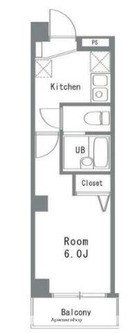 BELLEZA品川(1K/7階)の間取り写真