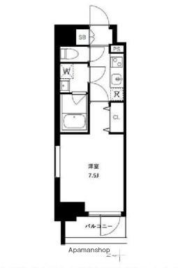 アーバンパーク浅草2(1K/6階)の間取り写真