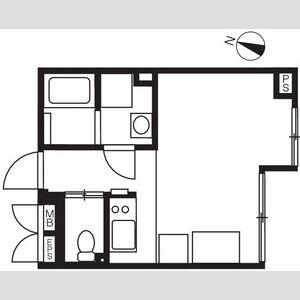 エクサム初台(ワンルーム/1階)の間取り写真