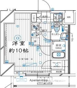 REGALIZ亀戸(1K/4階)の間取り写真