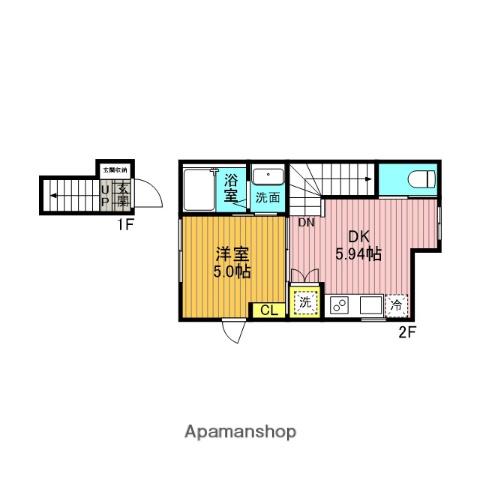 フレイグラント大森(1DK/2階)の間取り写真