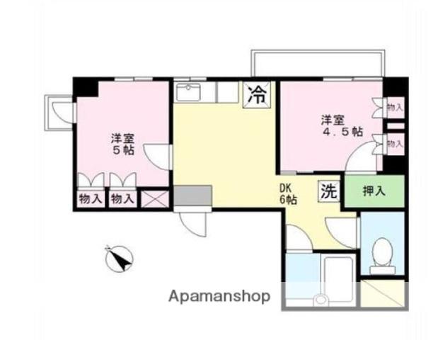 JLBグランエクリュ後楽園(2DK/4階)の間取り写真