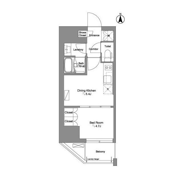 BRILLIA IST 新御徒町(1DK/5階)の間取り写真