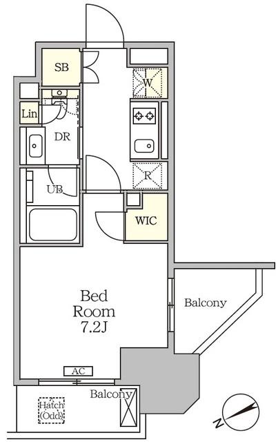 ザ・パークハビオ大森山王(1K/14階)の間取り写真