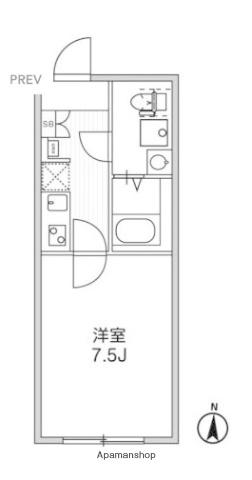 アルティザ西大井ソノリテ(1K/3階)の間取り写真