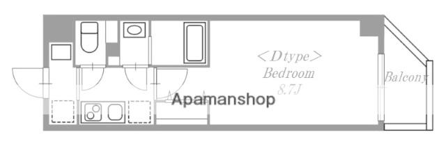 リヴシティ川崎新町(ワンルーム/3階)の間取り写真