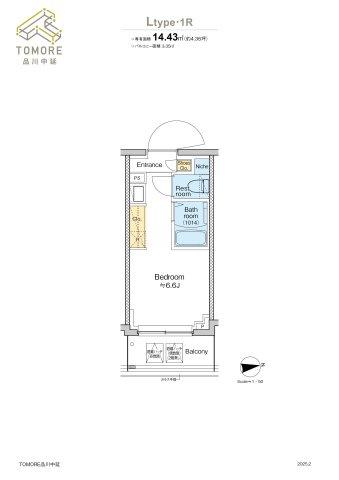 TOMORE品川中延(ワンルーム/4階)の間取り写真