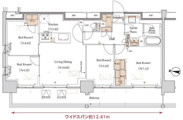 ブランシエスタ木場(4LDK/2階)の間取り写真