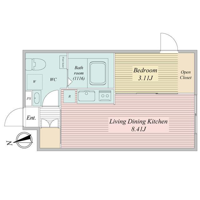 LIVEFLAT馬込(1LDK/3階)の間取り写真