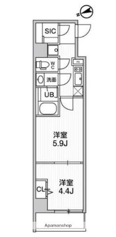 TASUKI RICHESSE KAMATA(2K/6階)の間取り写真