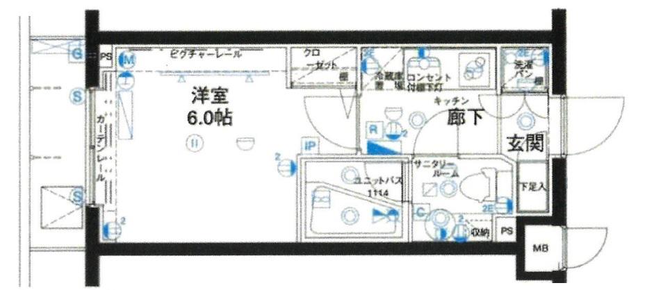 ステージファースト池上西アジールコート(1K/2階)の間取り写真
