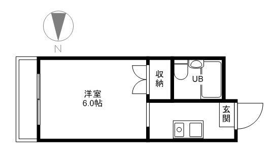 ダイホープラザ井荻(ワンルーム/1階)の間取り写真