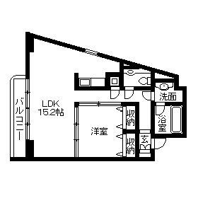 ADIK恵比寿南(1LDK/2階)の間取り写真