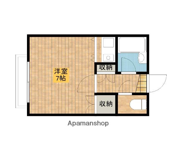 オレンジコーポ(1K/2階)の間取り写真