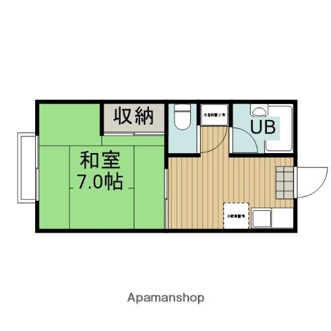 ホワイトヴィラ(1DK/1階)の間取り写真