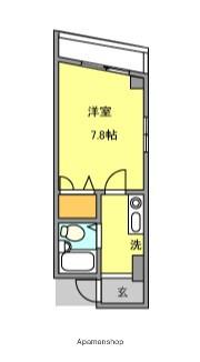 MSハイツⅡ(1K/3階)の間取り写真