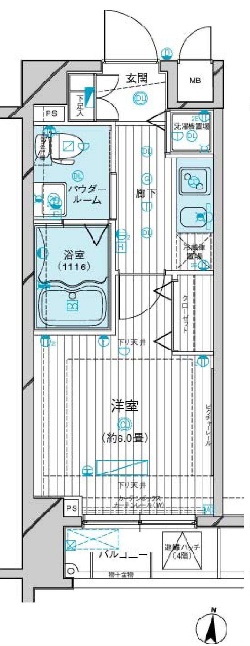 メインステージ多摩川II 4階階 間取り