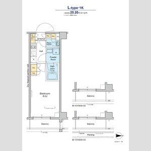 プラウドフラット品川大井町(1K/1階)の間取り写真