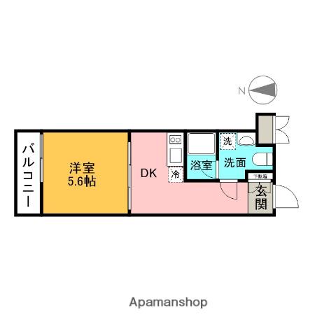 レイアス東矢口(1DK/2階)の間取り写真