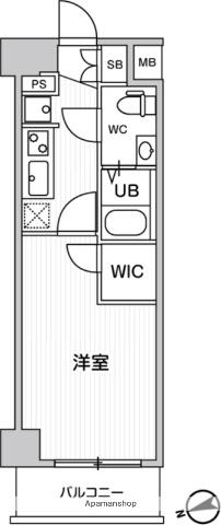 GENOVIA蒲田ⅡSKYGARDENジェノヴィアカマタツース(1K/3階)の間取り写真