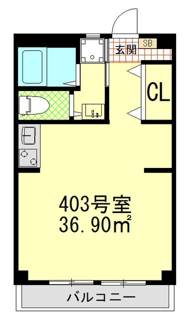 オオキス四谷 4階階 間取り