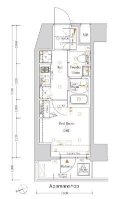 LOG戸越(1K/8階)の間取り写真