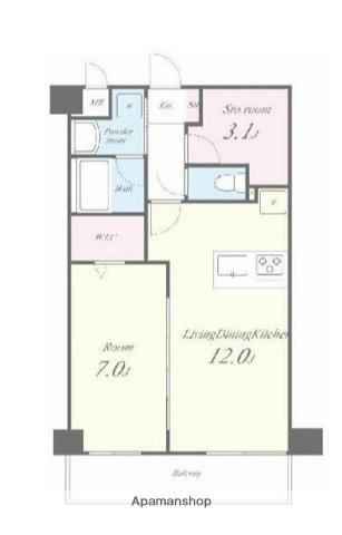 グランシャリオ新蒲田(1SLDK/4階)の間取り写真