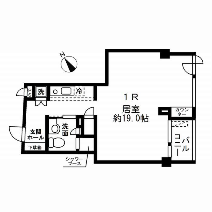 アーバンパーク代官山1(1LDK/2階)の間取り写真