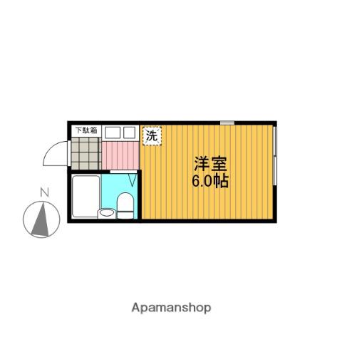 フィットハウス平楽弐番館(ワンルーム/1階)の間取り写真