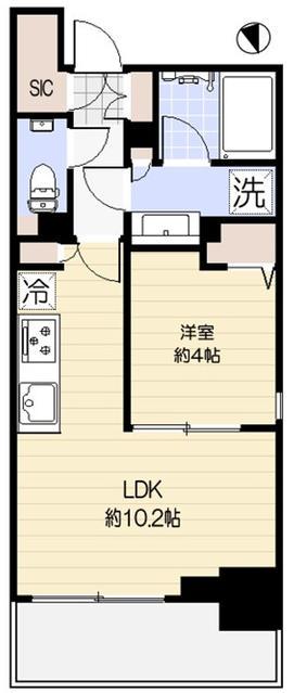ピアース南麻布(1LDK/2階)の間取り写真