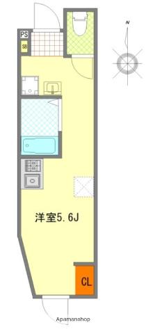 キングストン西糀谷(ワンルーム/1階)の間取り写真