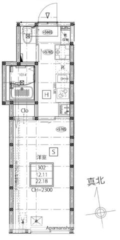 ソレラ平和島(1K/3階)の間取り写真