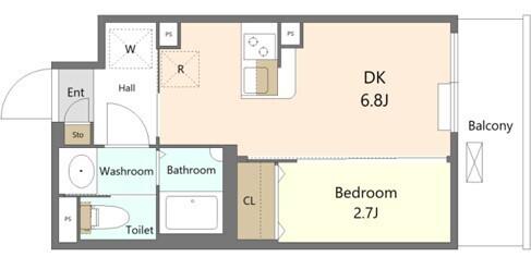 ES-GRANDE大森(1DK/2階)の間取り写真