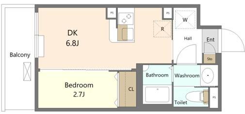 ES-GRANDE大森(1DK/1階)の間取り写真