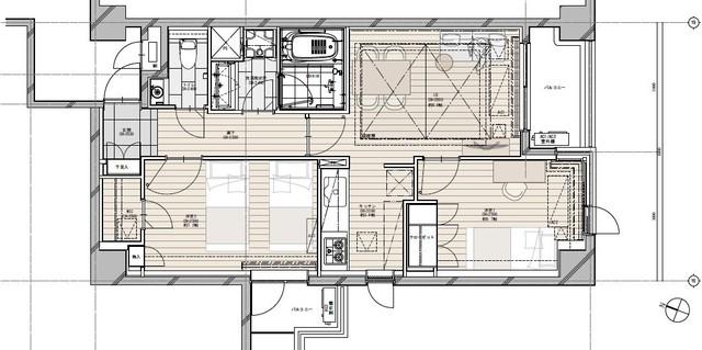 NK青山ホームズ(2LDK/3階)の間取り写真