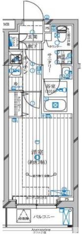 レガリス蒲田(1K/6階)の間取り写真