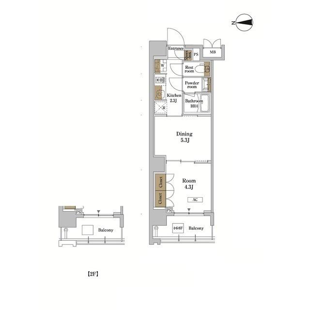 RJRプレシア蒲田(1DK/3階)の間取り写真