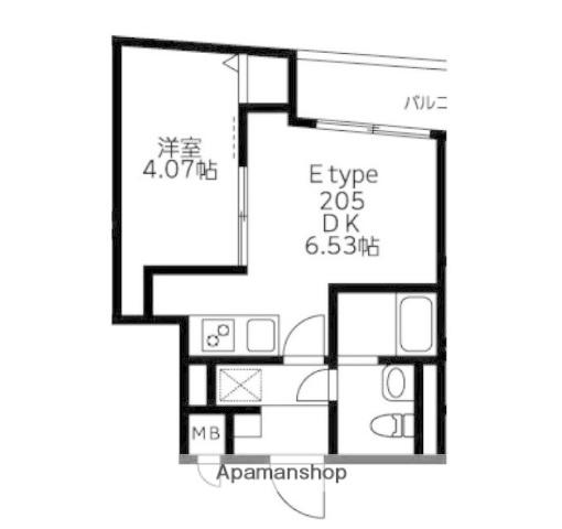 U RESIDENCE武蔵小山(1DK/3階)の間取り写真