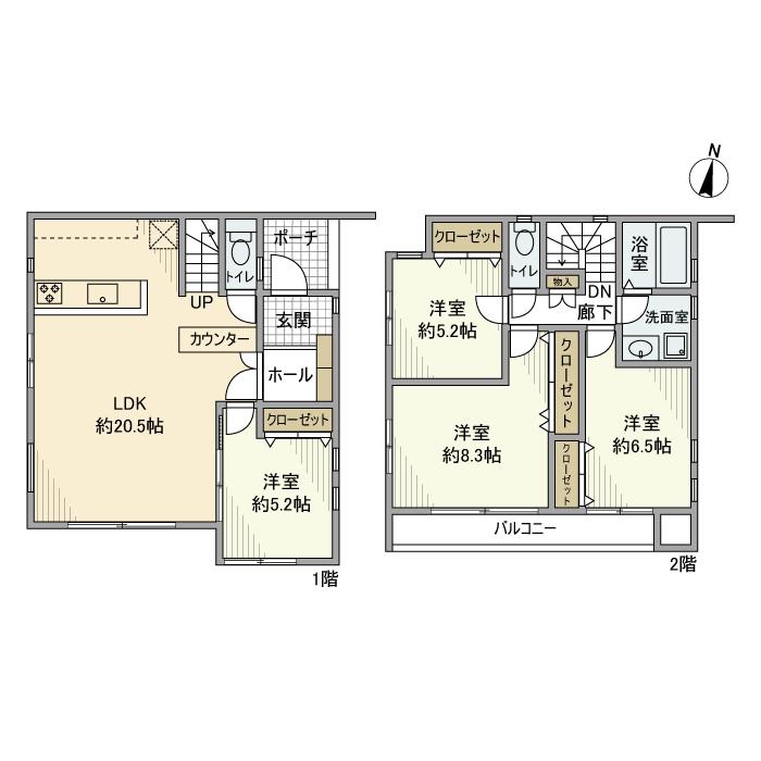京浜東北・根岸線 鶴見駅 徒歩15分 2階建 築5年(4LDK)の間取り写真