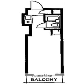 スカイコート大森第2(ワンルーム/4階)の間取り写真