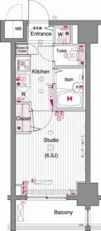 ガーラ・シティ門前仲町 2階階 間取り