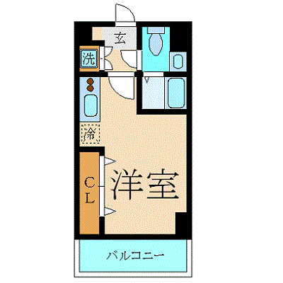 スカイコート両国壱番館(1K/3階)の間取り写真