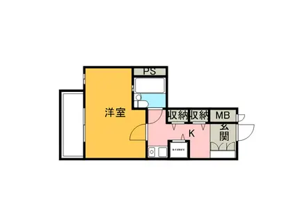 S-FORT錦糸町(1K/12階)の間取り写真