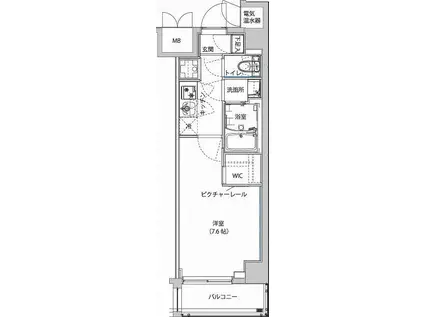 ハーモニーレジデンス東京イーストサイド(1K/3階)の間取り写真