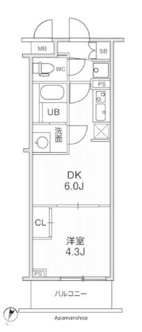 LIME RESIDENCE HIKIFUNE(1DK/1階)の間取り写真