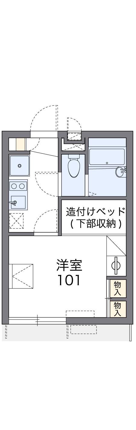 レオパレス飛田給ハイム(1K/2階)の間取り写真